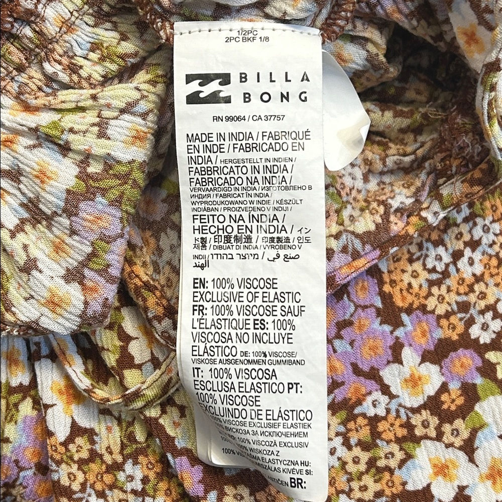 Billabong Day Glow Romper Multicolored Floral Women Medium - Picture 13 of 13